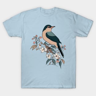 Everybirdy golder birds pattern T-Shirt